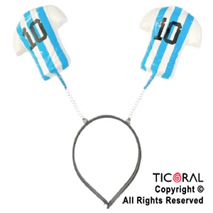 VINCHA RESORTE CAMISETA ARGENTINA x 6
